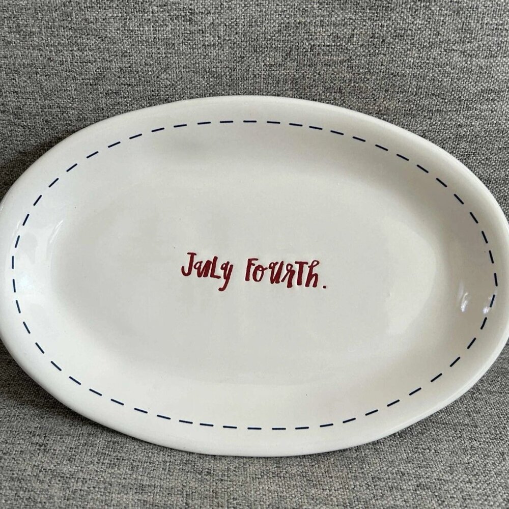 Rae Dunn Artisan Collection July 4th Oval Platter